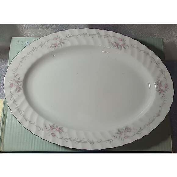 Gold Standard 14"  Serving Plate Genuine Porcelain China Made in Japan MCM - Picture 3 of 4